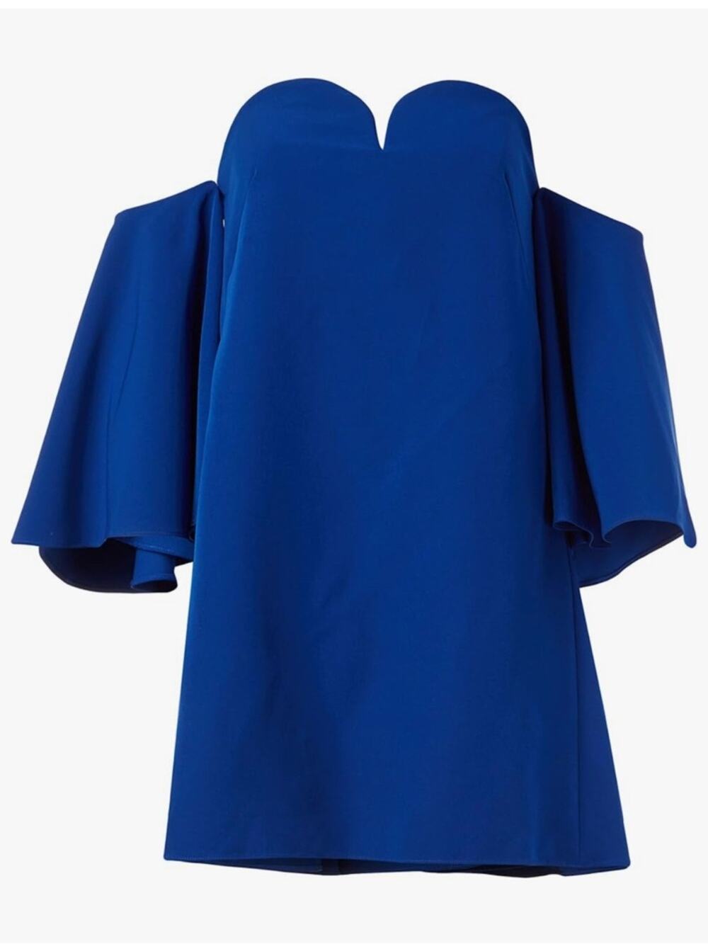 NWT Milly Lola Dress Cobalt Blue Sweetheart Off Shoulder Cape Sleeve 10